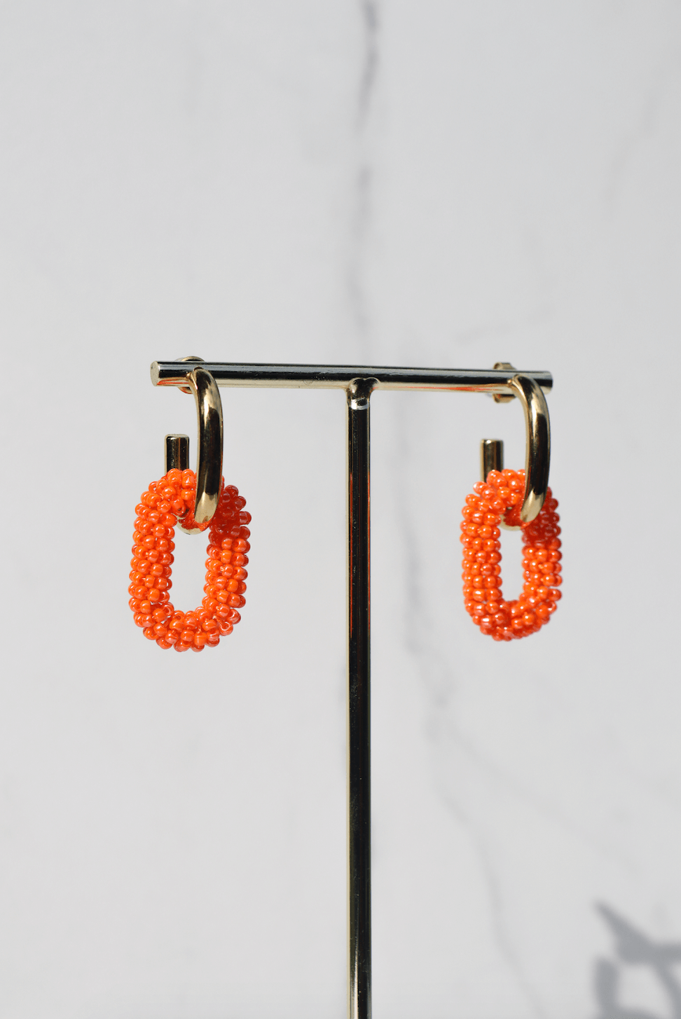 Steffy orange statement earring