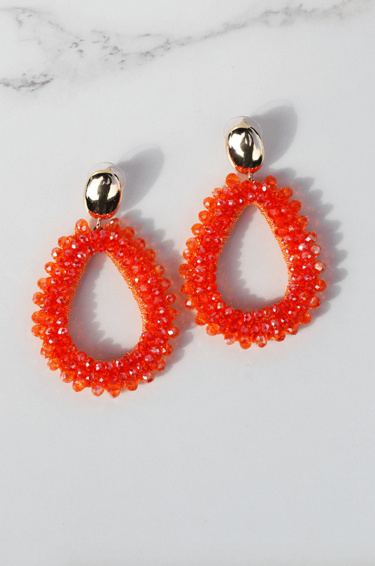 Olé orange statement earring