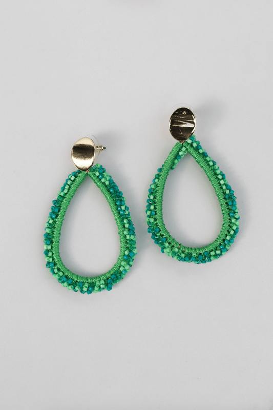 Green liz statement earring