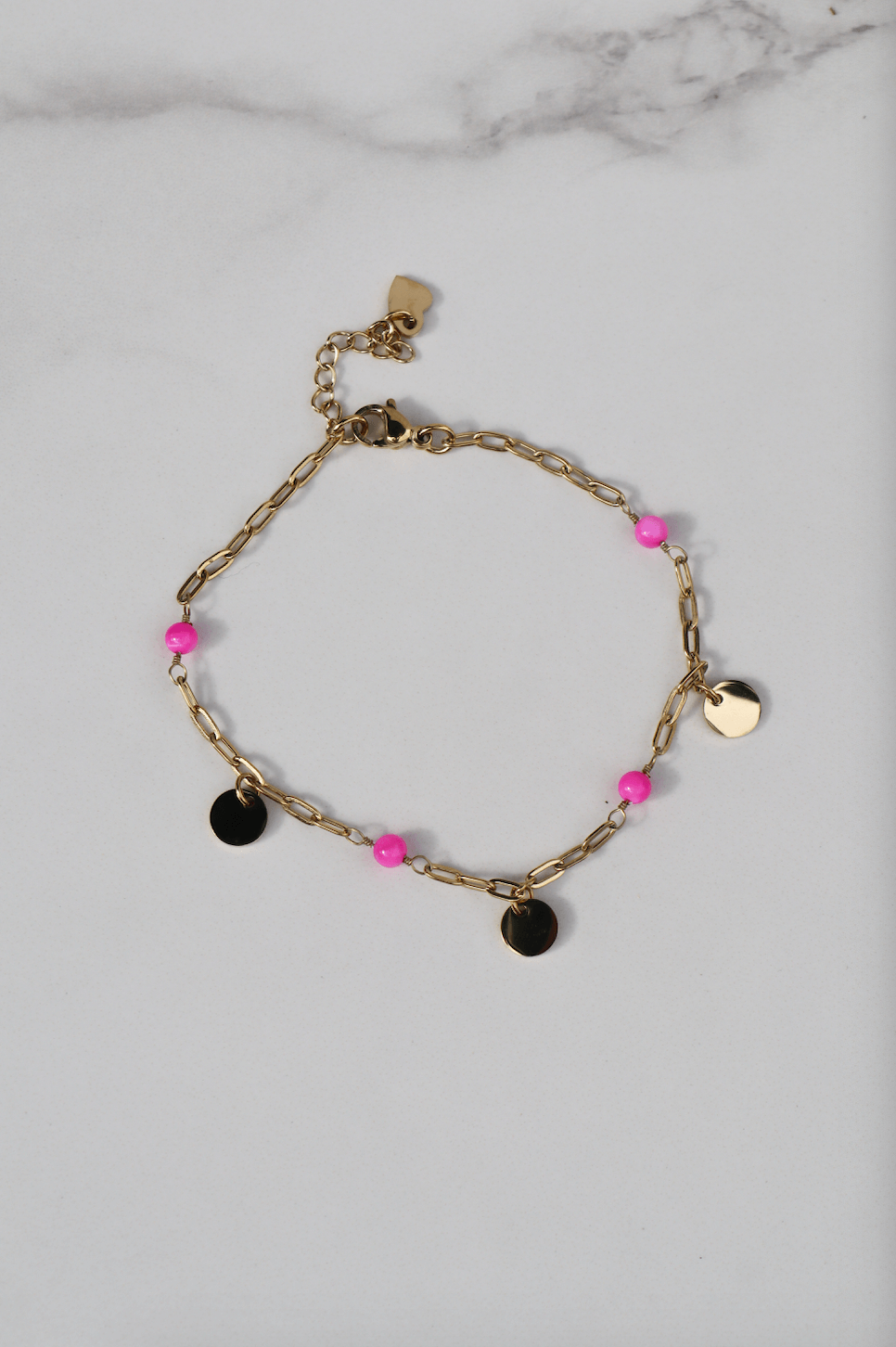 Golden sands pink bracelet