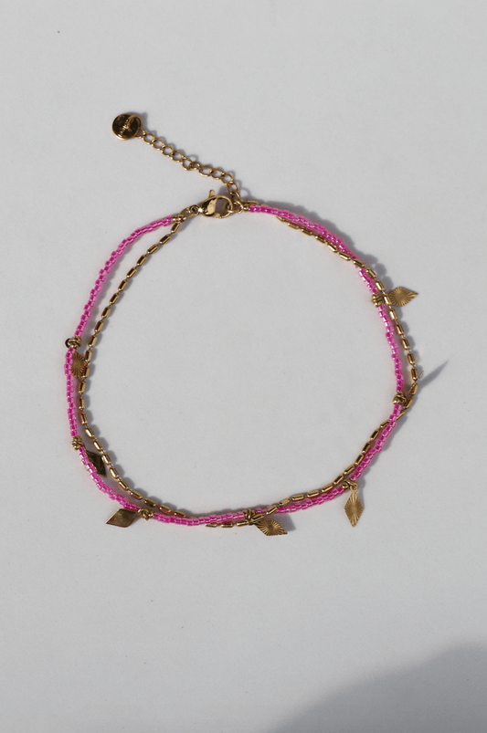 Pink paradise anklet