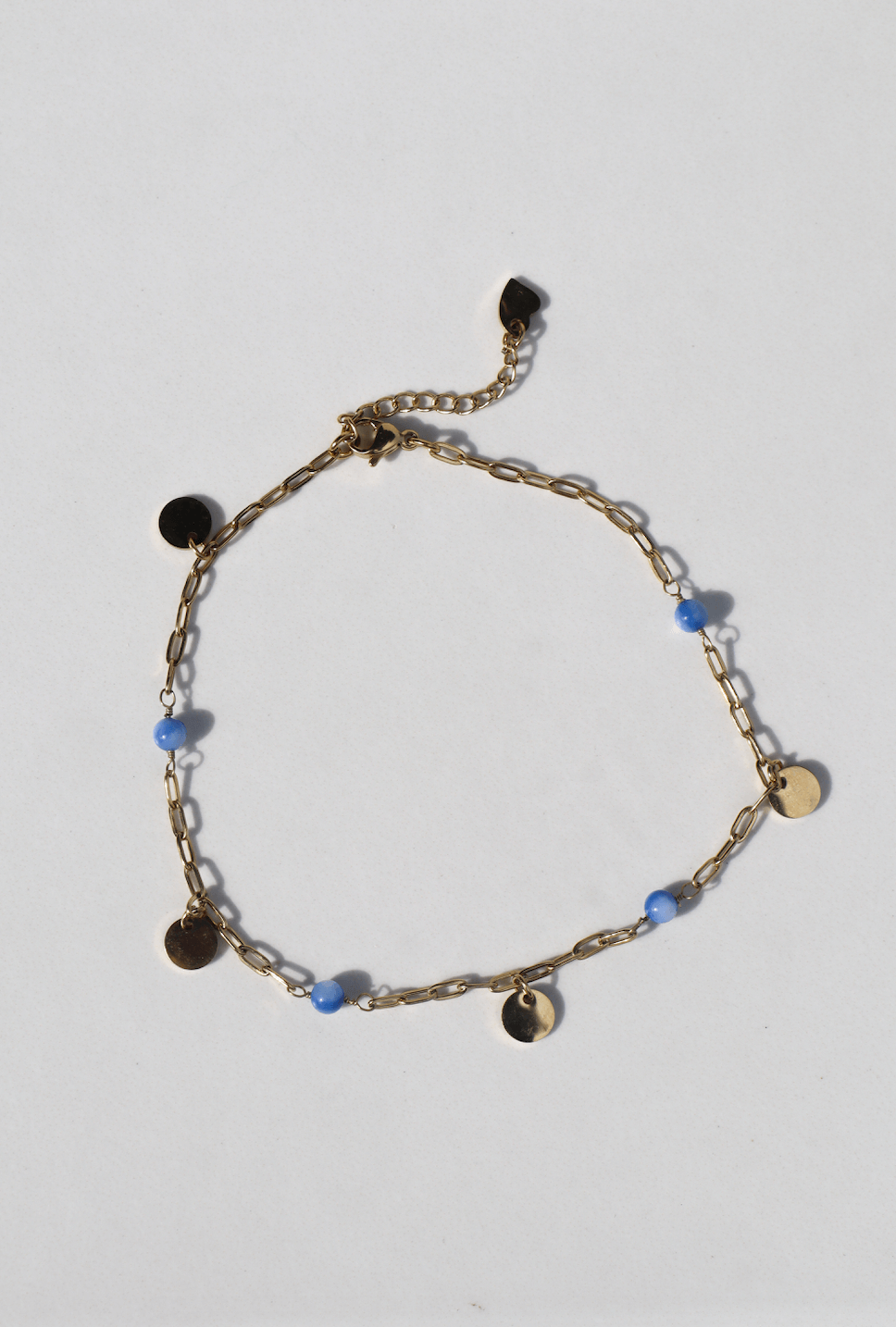 Golden sands blue anklet