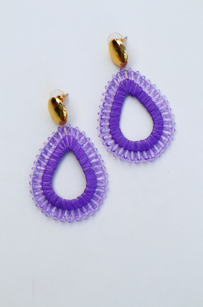 Samé purple statement earring