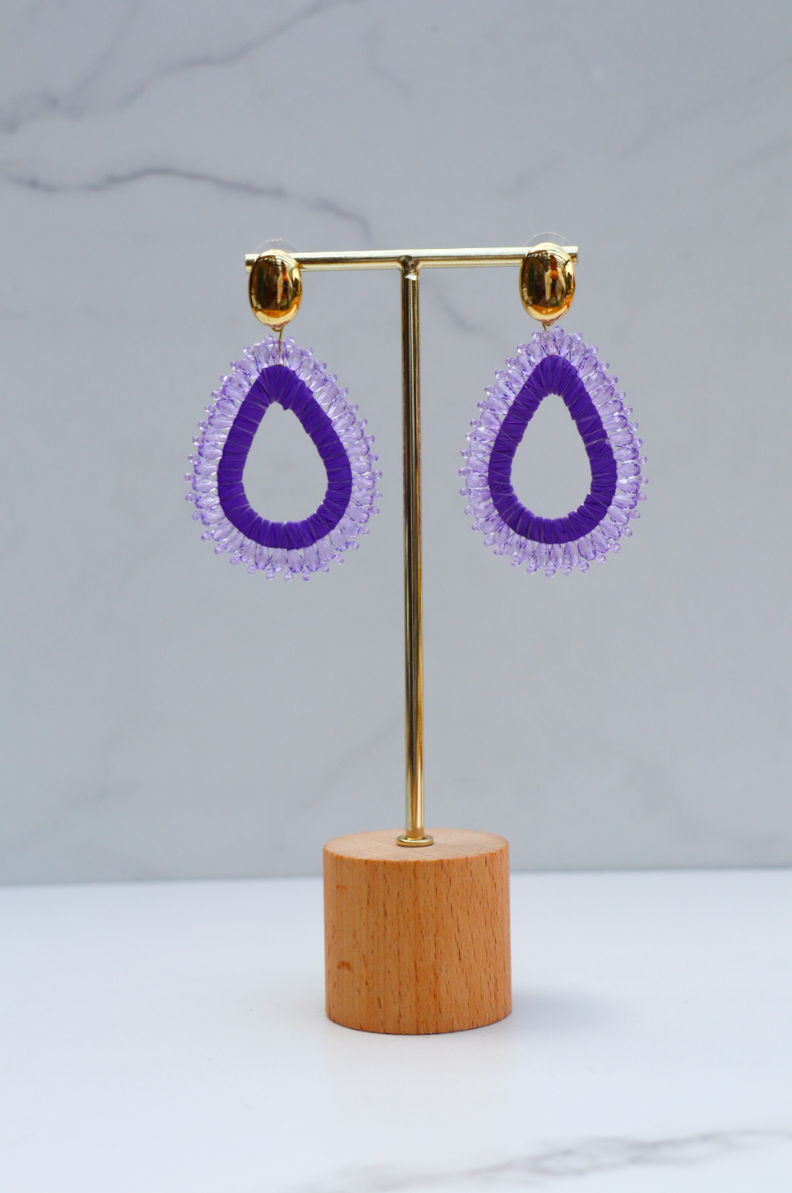 Samé purple statement earring