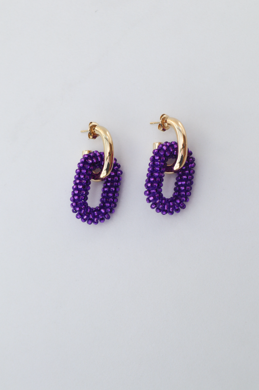 Steffy purple statement earring