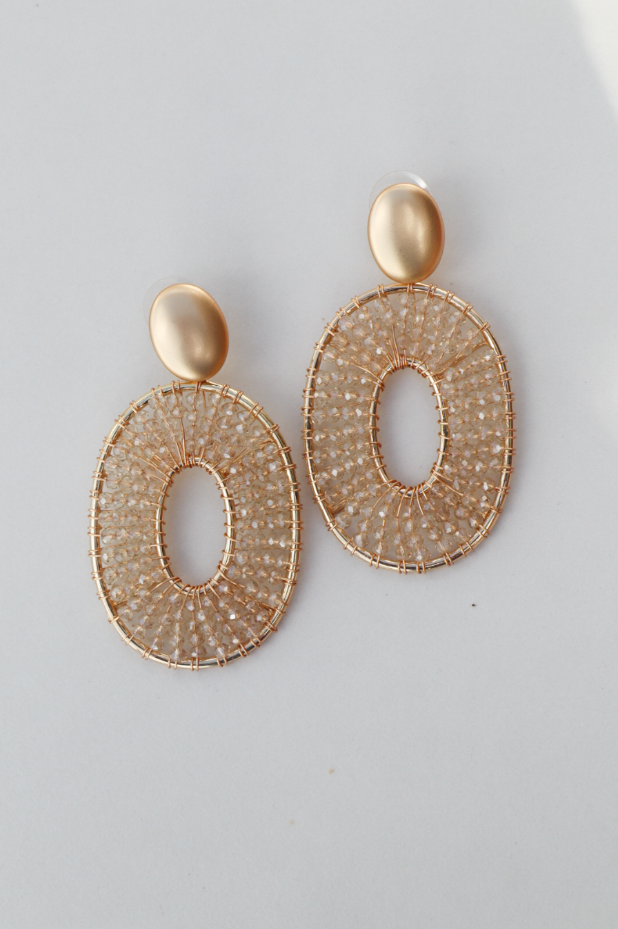 Kassy beige statement earring
