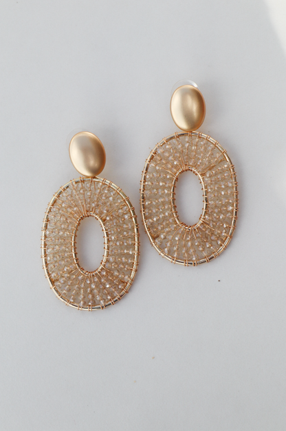 Kassy beige statement earring