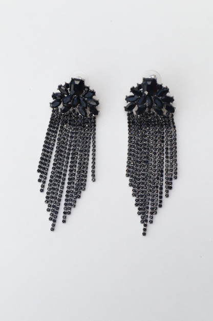Disco black statement earring