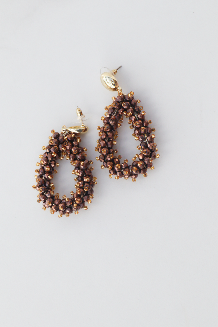 Pippy brown statement earring