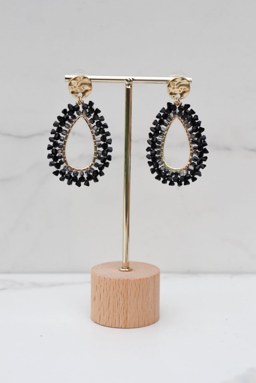 Sandra black statement earring