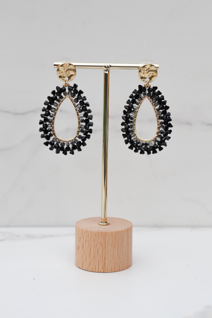 Sandra black statement earring