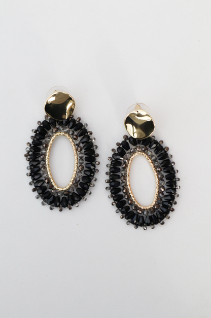 Bliz black statement earring