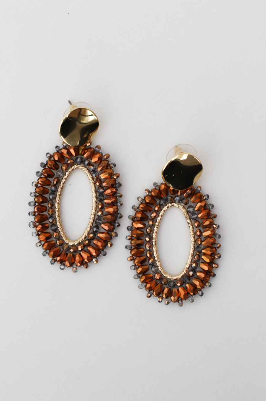 Bliz brown statement earring