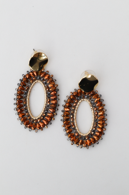 Bliz brown statement earring