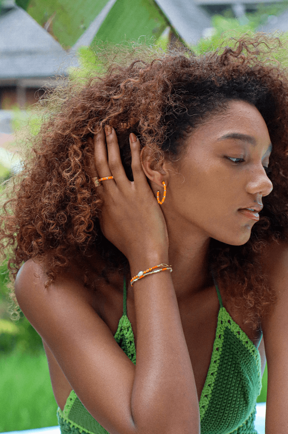 The bold earrings