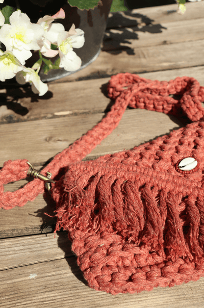 Macrame bag red