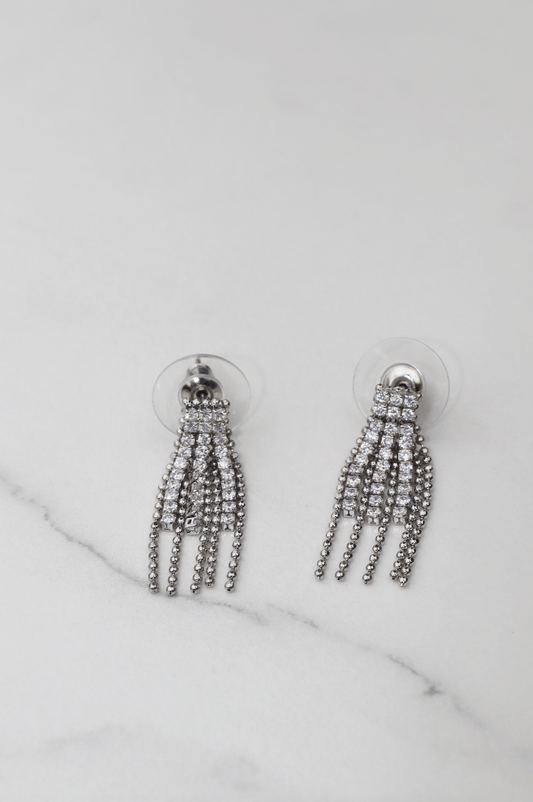 Perfect silver small statement earring