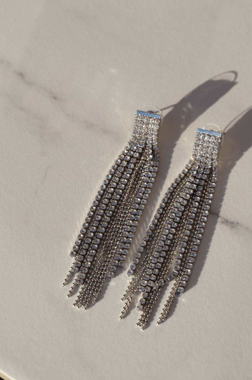 Holiday silver statement earring