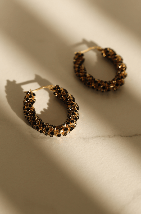 Izzy black statement earring