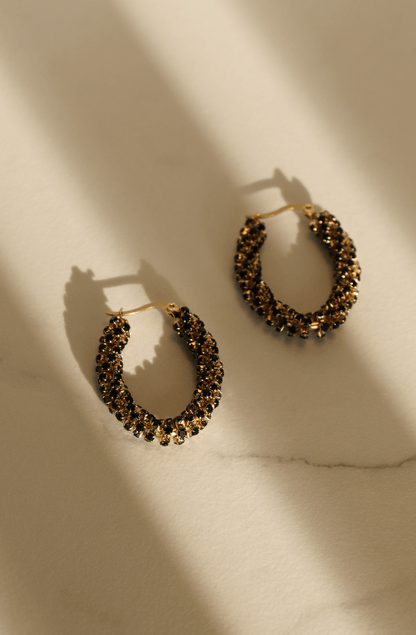 Izzy black statement earring