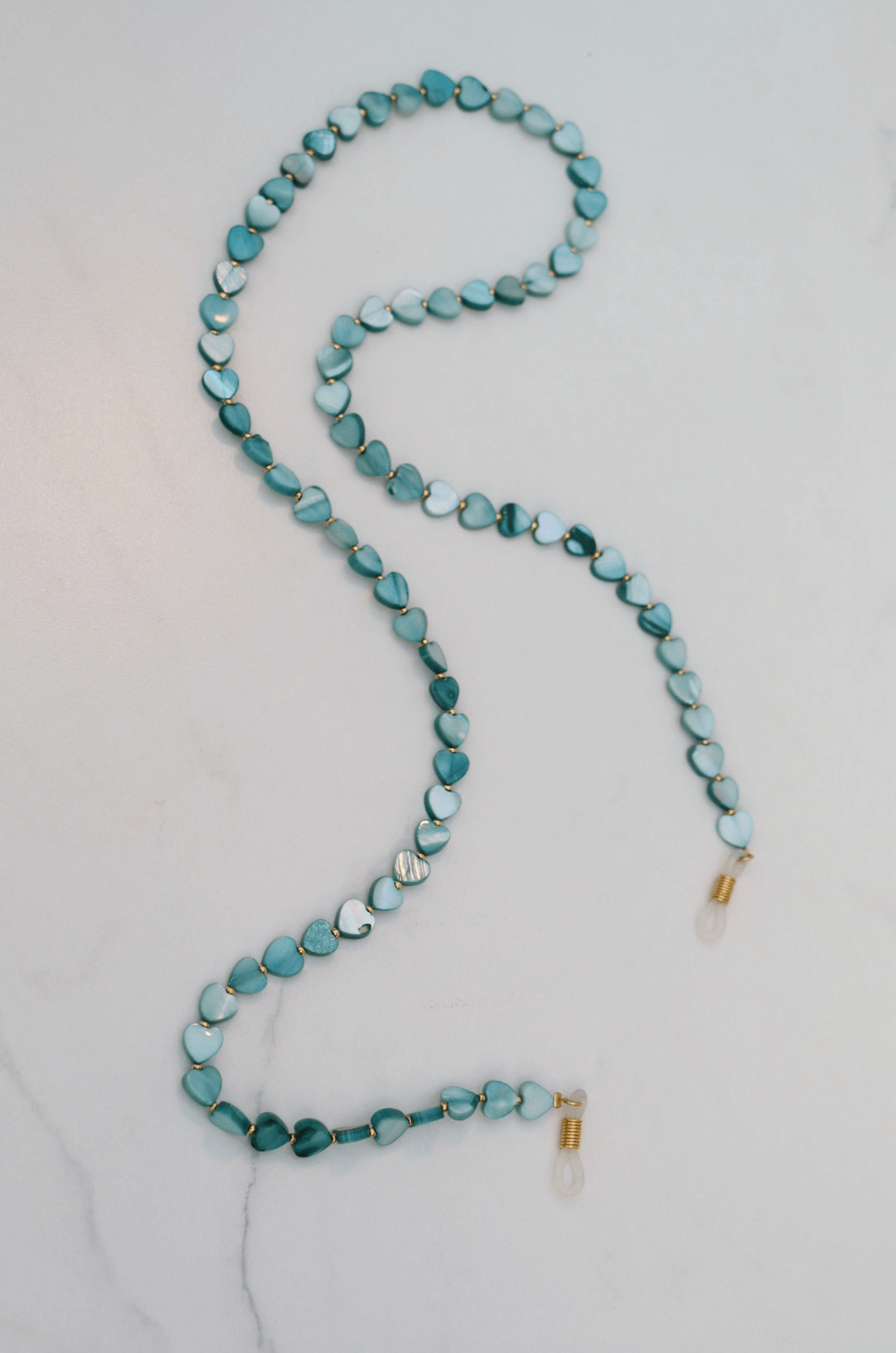 Turquoise shell heart sunny cord 