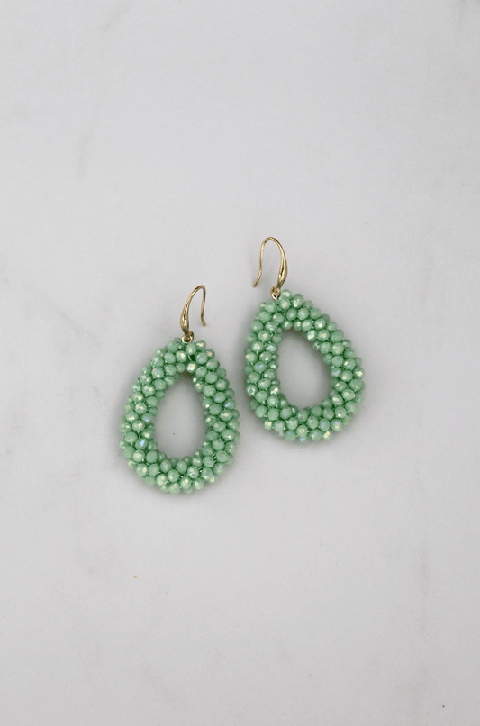 Flora mint statement earring