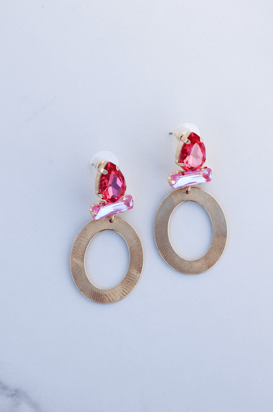 Billy pink statement earring