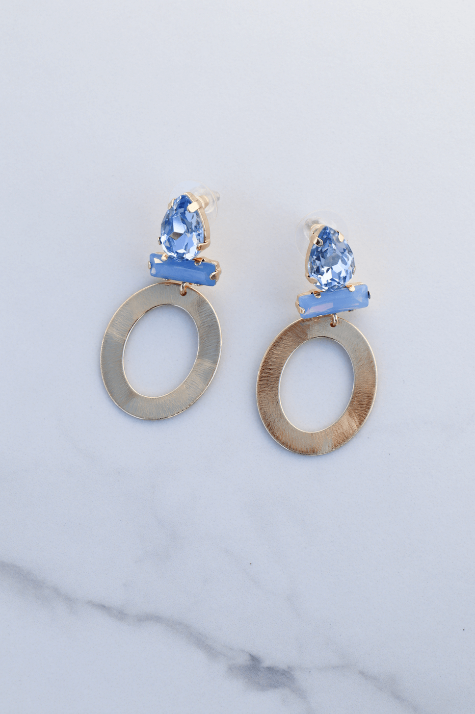 Billy blue statement earring