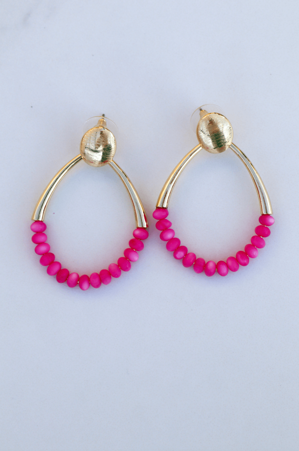 Sassy pink statement earring